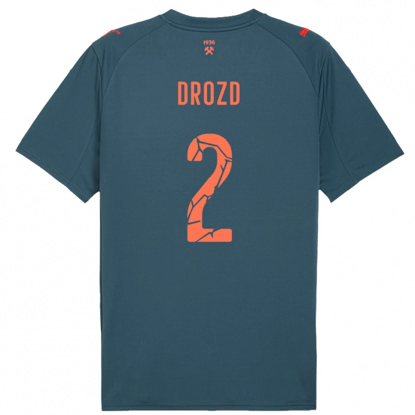 Danxen Mujer Camiseta Anton Drozd #2 Marino Rojo 2ª Equipación 2025/26 La Camisa México