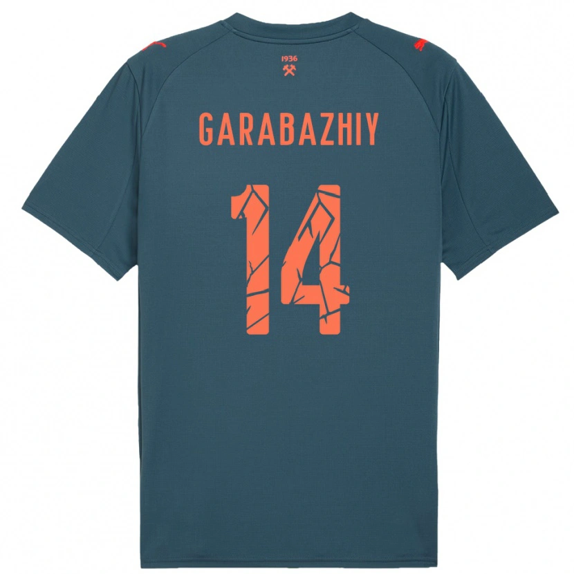 Danxen Mujer Camiseta Anton Garabazhiy #14 Marino Rojo 2ª Equipación 2025/26 La Camisa México