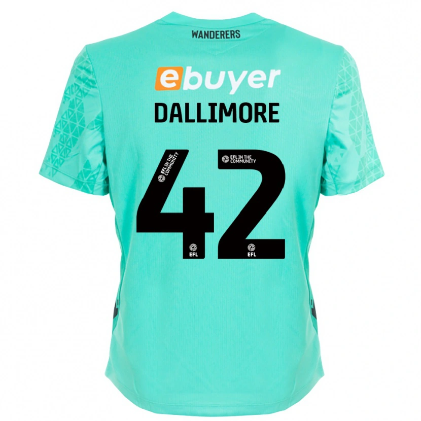 Danxen Niño Camiseta Jack Dallimore #42 Negro Aqua Portero Equipación 2025/26 La Camisa México
