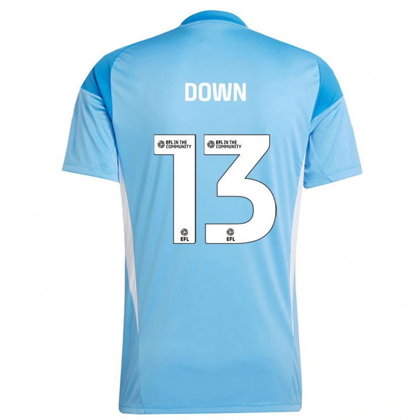 Danxen Niño Camiseta Sam Down #13 Azul Cielo Portero Equipación 2025/26 La Camisa México