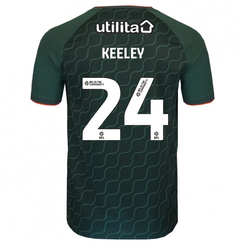 Danxen Niño Camiseta Josh Keeley #24 Verde Oscuro Portero Equipación 2025/26 La Camisa México