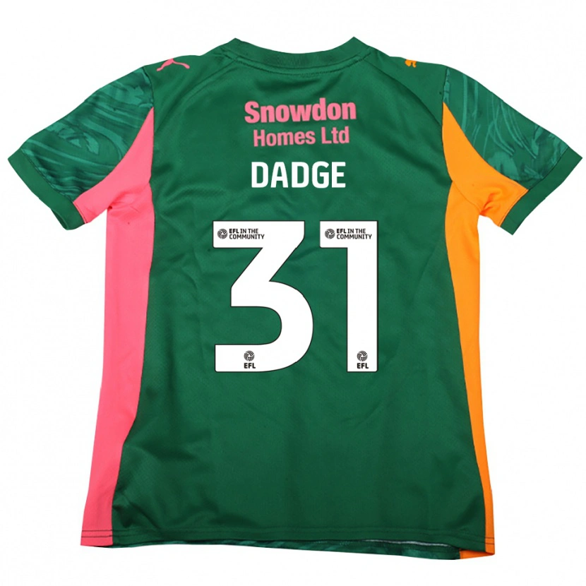 Danxen Niño Camiseta James Dadge #31 Verde Rosa Oscuro Portero Equipación 2025/26 La Camisa México