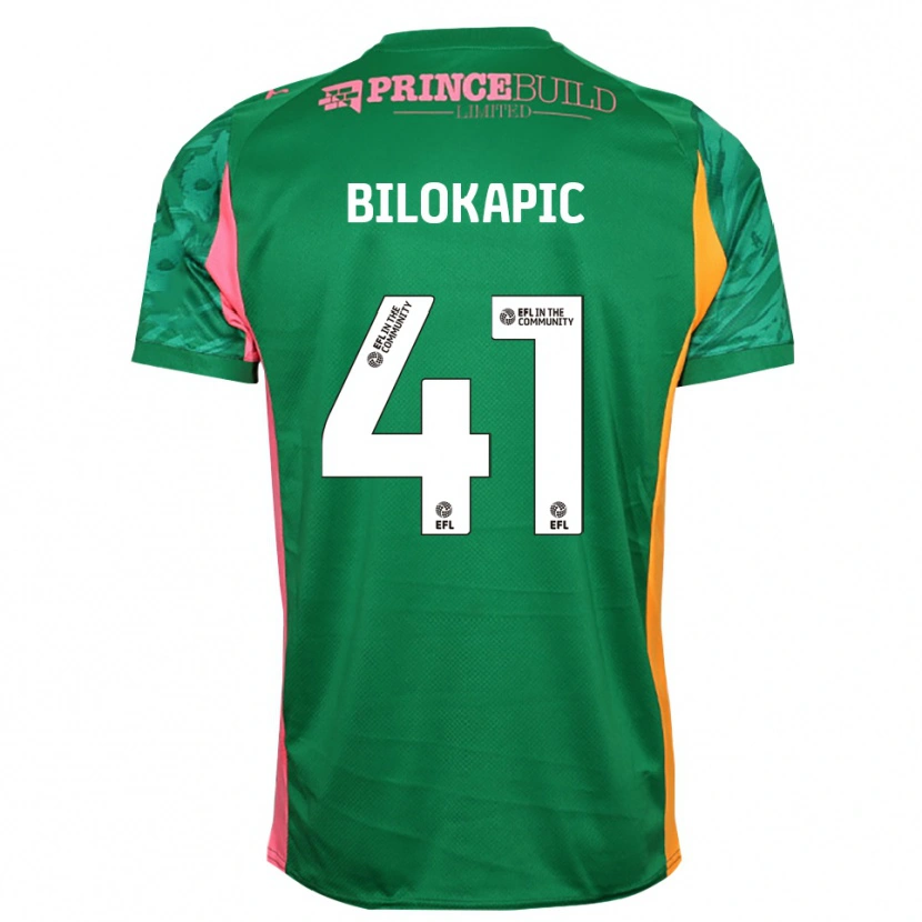 Danxen Niño Camiseta Nicholas Bilokapic #41 Verde Rosa Portero Equipación 2025/26 La Camisa México