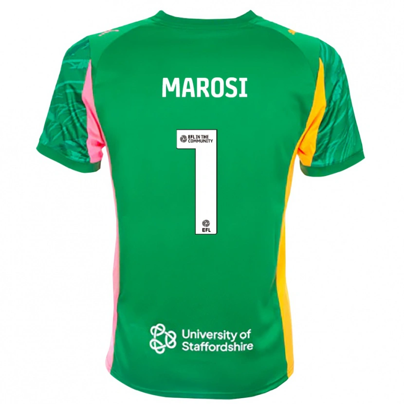 Danxen Niño Camiseta Marko Marosi #1 Verde Rosa Naranja Portero Equipación 2025/26 La Camisa México