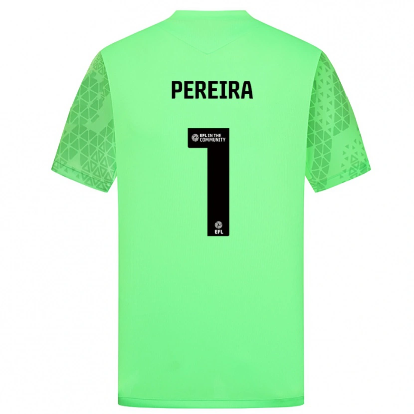 Danxen Niño Camiseta Joel Pereira #1 Verde Claro Portero Equipación 2025/26 La Camisa México