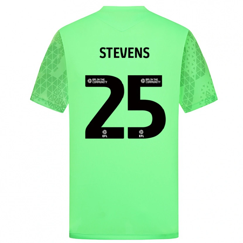 Danxen Niño Camiseta Jack Stevens #25 Verde Claro Portero Equipación 2025/26 La Camisa México