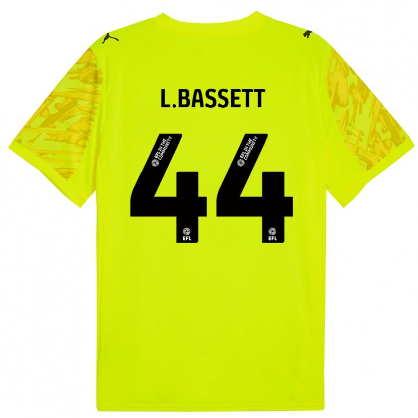 Danxen Niño Camiseta Louis Bassett #44 Verde Fluorescente Negro Portero Equipación 2025/26 La Camisa México