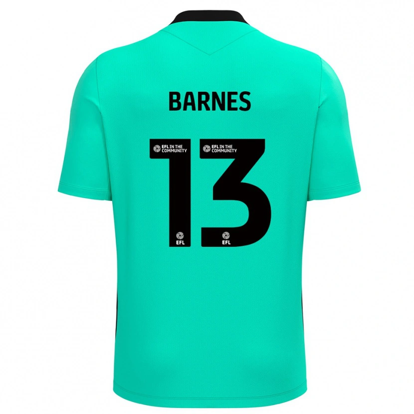 Danxen Niño Camiseta Callum Barnes #13 Turquesa Portero Equipación 2025/26 La Camisa México
