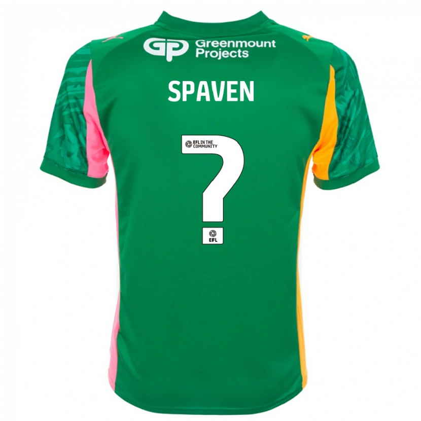 Danxen Niño Camiseta Jake Spaven #0 Verde Rosa Naranja Portero Equipación 2025/26 La Camisa México