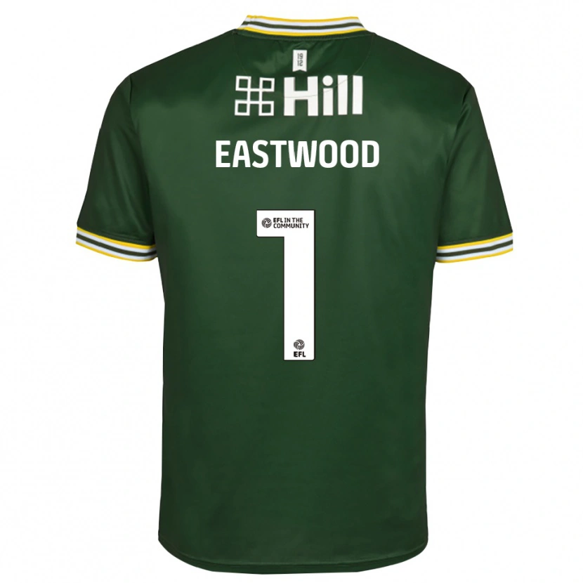 Danxen Niño Camiseta Jake Eastwood #1 Blanco Verde Oscuro Portero Equipación 2025/26 La Camisa México