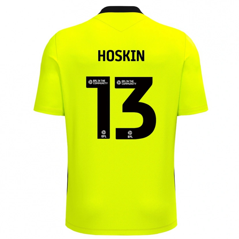 Danxen Niño Camiseta Owen Hoskin #13 Negro Amarillo Portero Equipación 2025/26 La Camisa México