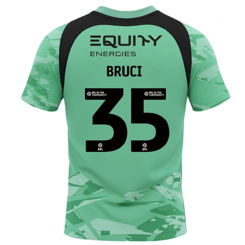 Danxen Niño Camiseta Izabella Bruci #35 Negro Verde Claro Glack Portero Equipación 2025/26 La Camisa México