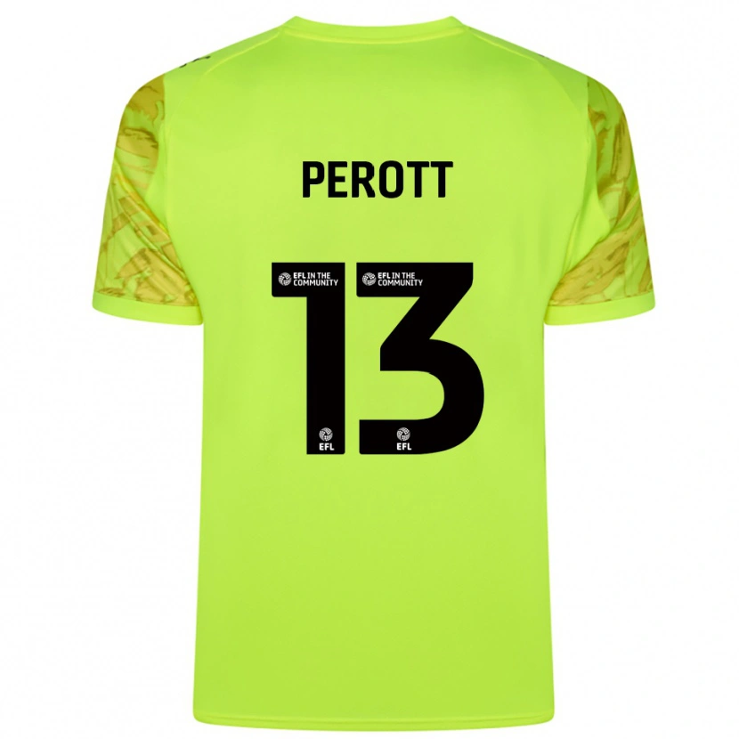 Danxen Niño Camiseta Milai Perott #13 Verde Fluorescente Portero Equipación 2025/26 La Camisa México
