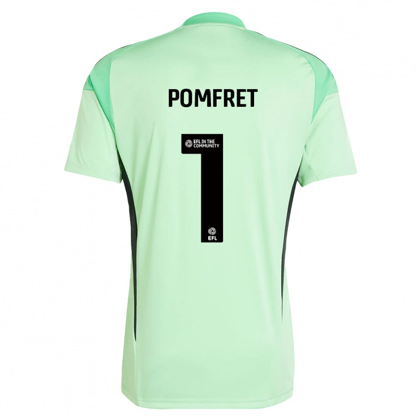 Danxen Niño Camiseta Grace Pomfret #1 Negro Verde Claro Portero Equipación 2025/26 La Camisa México