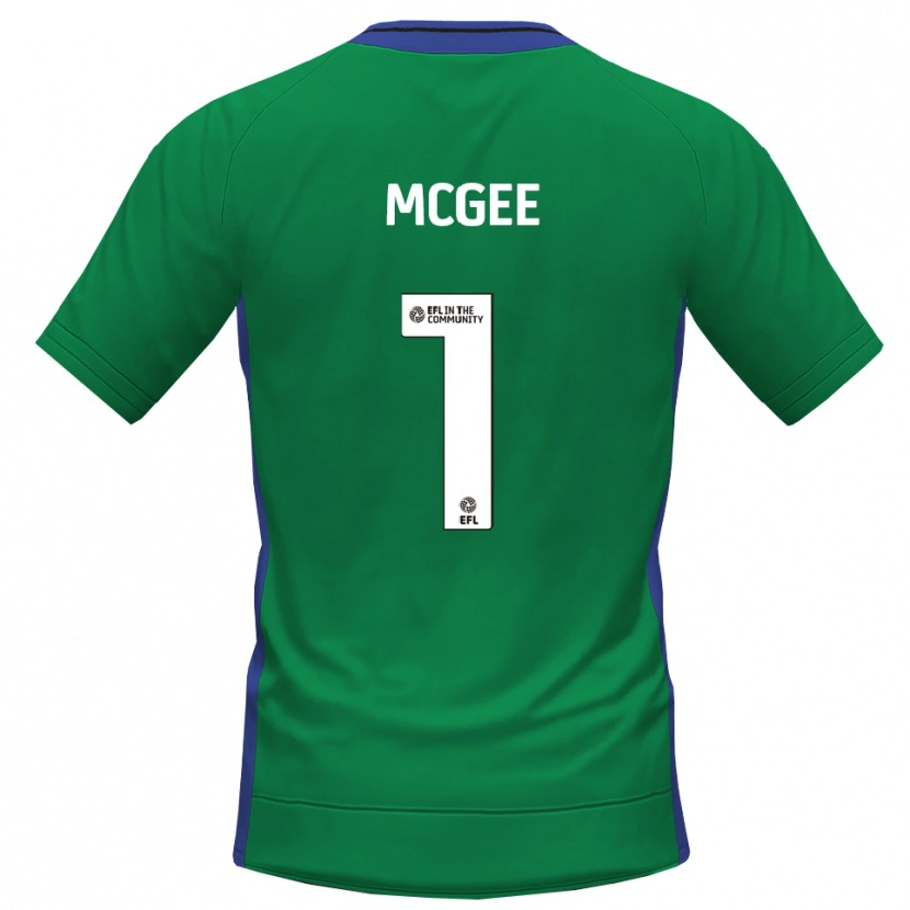 Danxen Niño Camiseta Luke McGee #1 Azul Verde Portero Equipación 2025/26 La Camisa México
