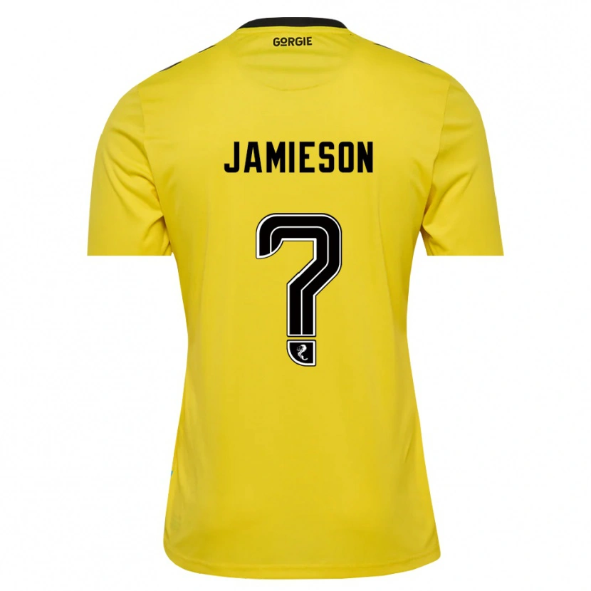 Danxen Niño Camiseta Finlay Jamieson #0 Negro Rojo Amarillo Portero Equipación 2025/26 La Camisa México