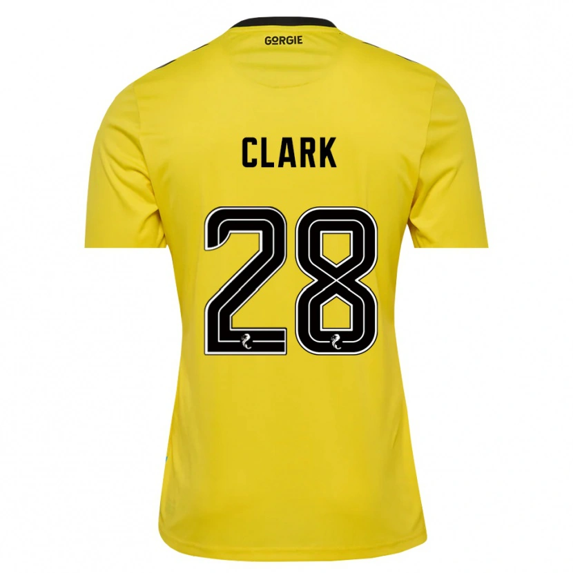 Danxen Niño Camiseta Zander Clark #28 Negro Rojo Amarillo Portero Equipación 2025/26 La Camisa México