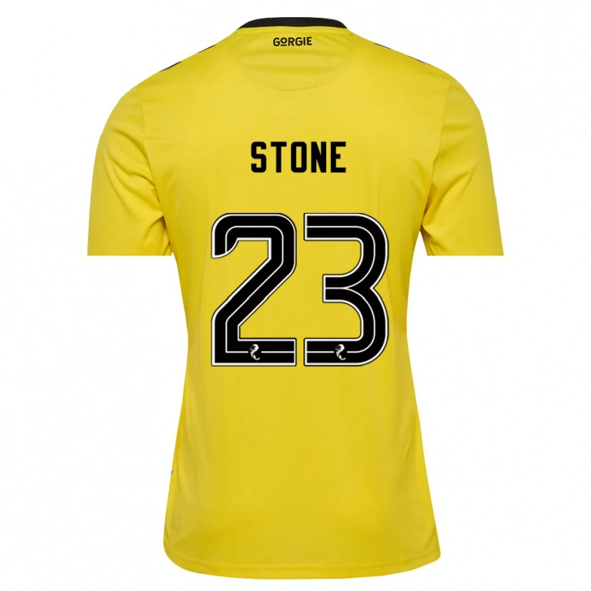 Danxen Niño Camiseta Harry Stone #23 Negro Rojo Amarillo Portero Equipación 2025/26 La Camisa México