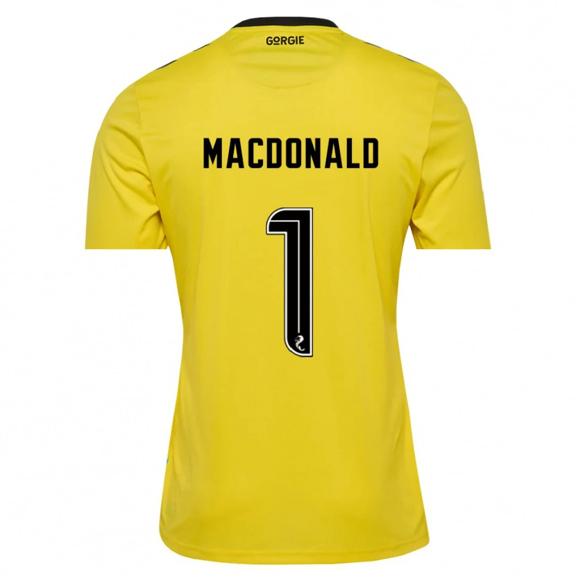 Danxen Niño Camiseta Jamie MacDonald #1 Negro Rojo Amarillo Portero Equipación 2025/26 La Camisa México