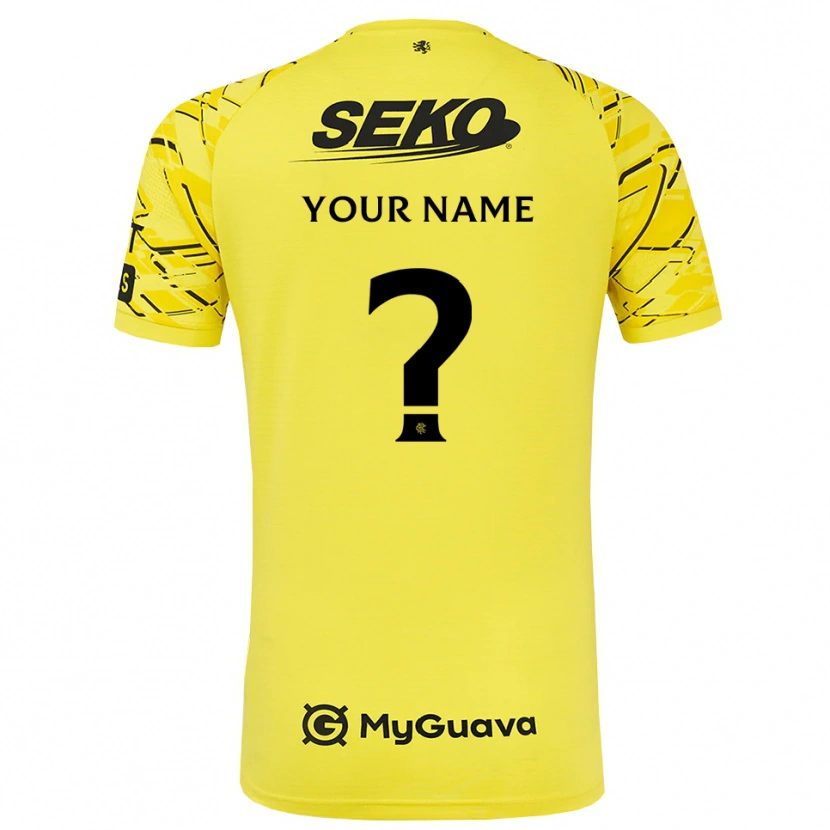 Danxen Niño Camiseta Rangers FC Negro Amarillo Portero Equipación 2025/26 La Camisa México