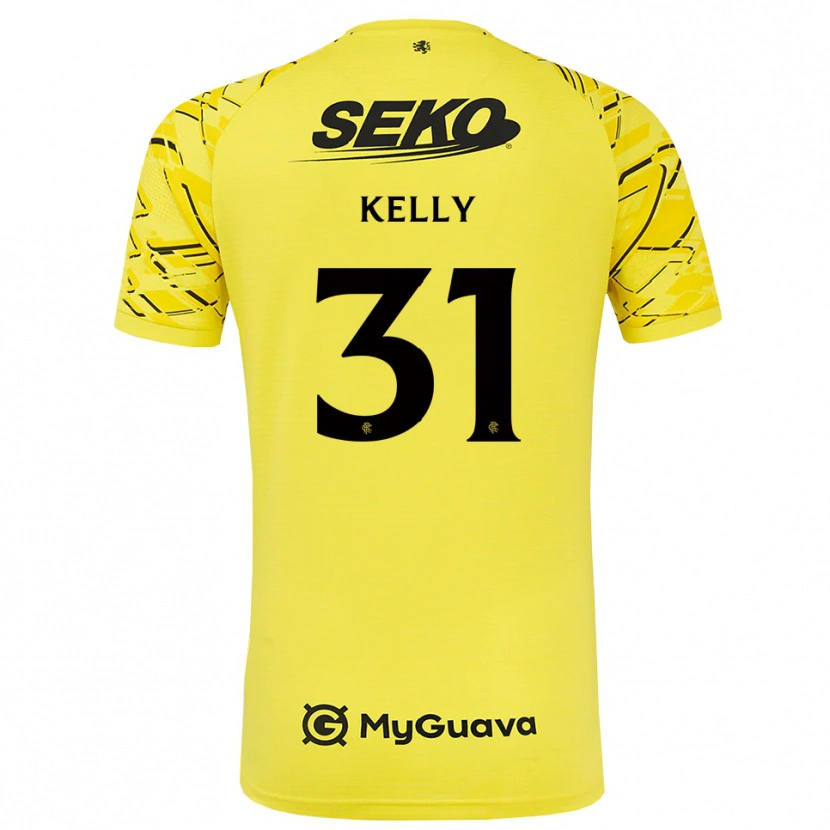 Danxen Niño Camiseta Liam Kelly #31 Negro Amarillo Portero Equipación 2025/26 La Camisa México