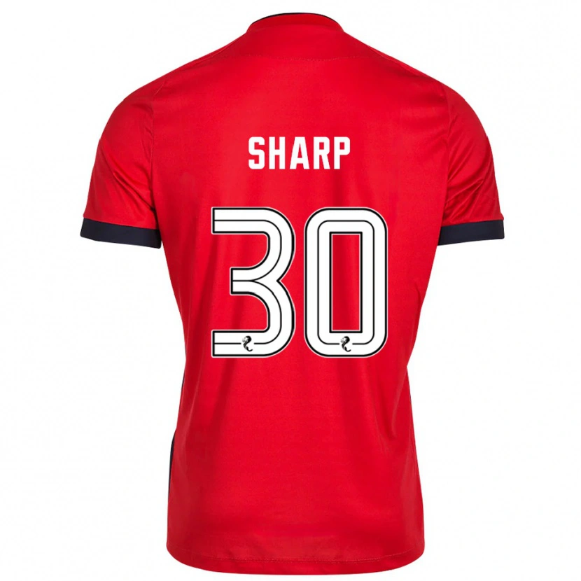Danxen Niño Camiseta Harry Sharp #30 Blanco Rojo Portero Equipación 2025/26 La Camisa México