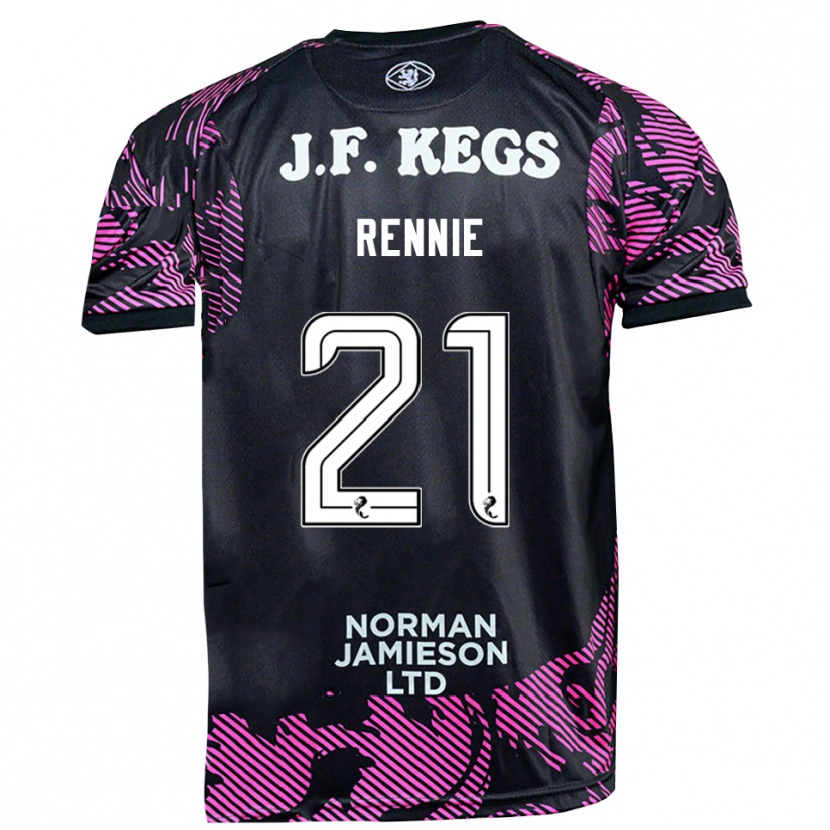 Danxen Niño Camiseta Beth Rennie #21 Negro Rosa Portero Equipación 2025/26 La Camisa México