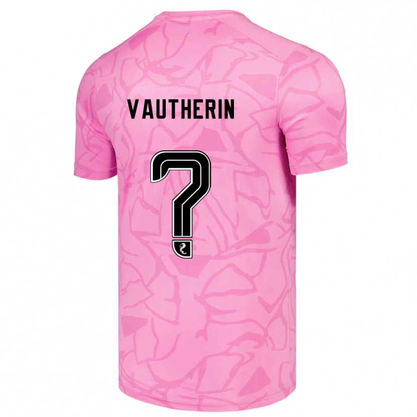 Danxen Niño Camiseta Sam Vautherin #0 Negro Rosa Portero Equipación 2025/26 La Camisa México