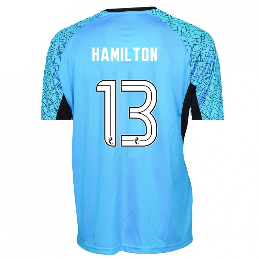 Danxen Niño Camiseta Jack Hamilton #13 Negro Azul Portero Equipación 2025/26 La Camisa México