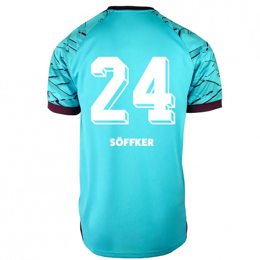 Danxen Niño Camiseta Alessia Söffker #24 Azul Cielo Púrpura Portero Equipación 2025/26 La Camisa México