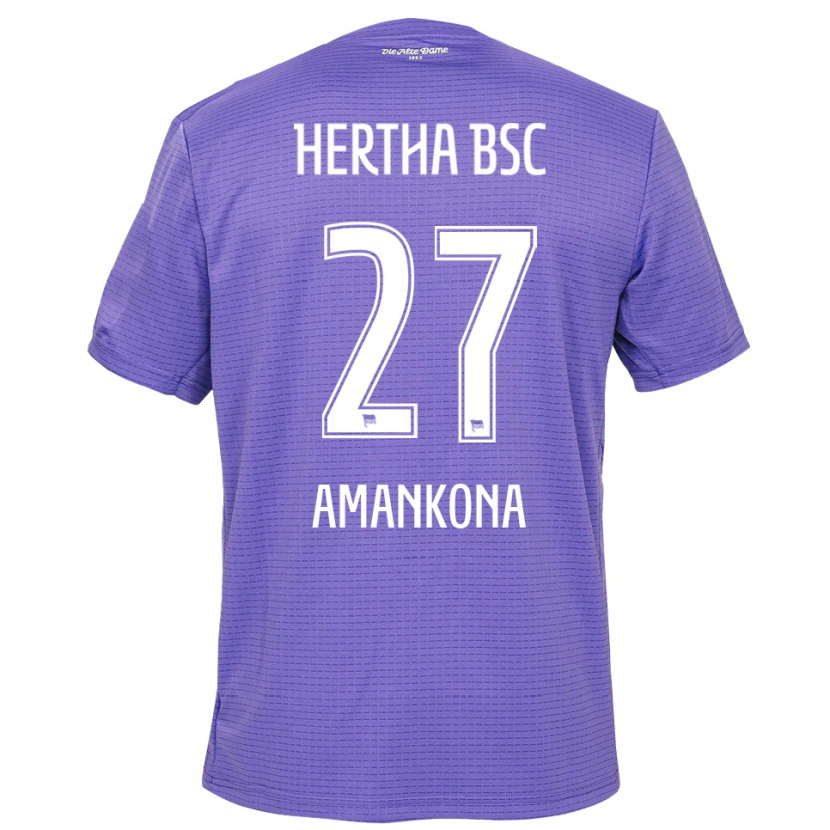 Danxen Niño Camiseta Nash-Daniel Amankona #27 Blanco Púrpura Portero Equipación 2025/26 La Camisa México