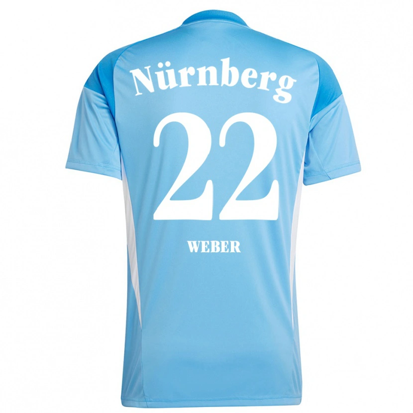 Danxen Niño Camiseta Ruben Weber #22 Azul Cielo Blanco Portero Equipación 2025/26 La Camisa México