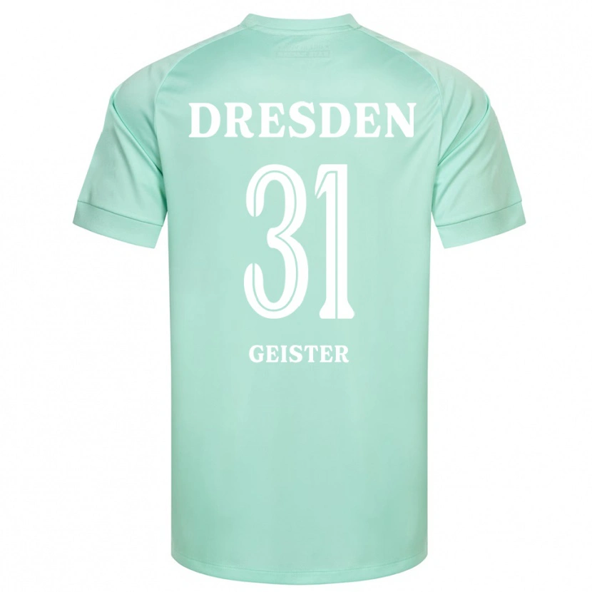 Danxen Niño Camiseta Jannis Geister #31 Blanco Verde Claro Portero Equipación 2025/26 La Camisa México