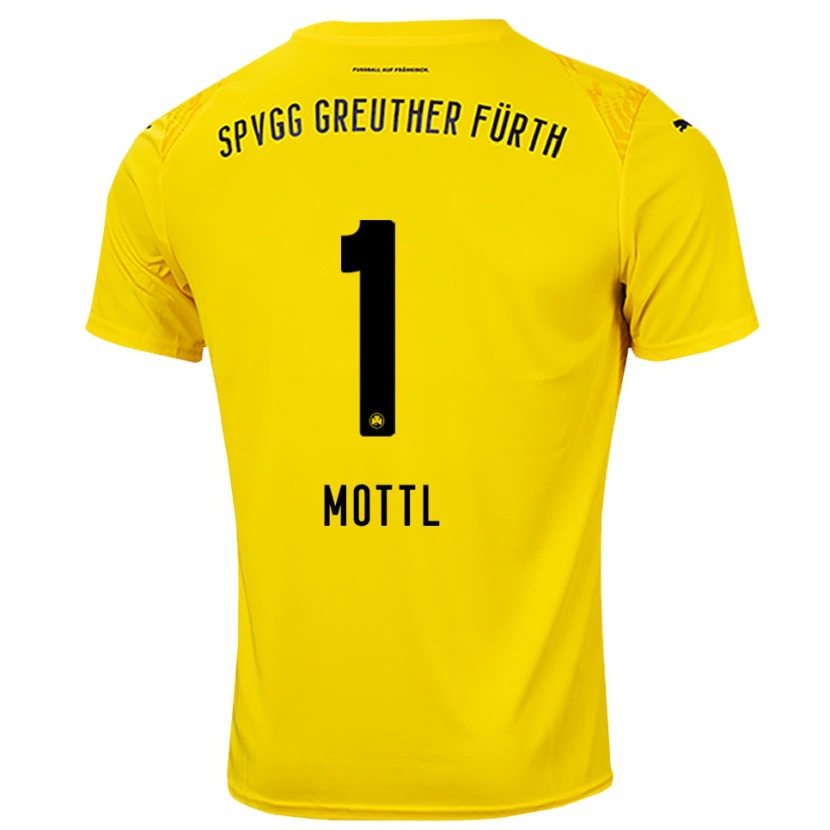 Danxen Niño Camiseta Jan Mottl #1 Negro Amarillo Portero Equipación 2025/26 La Camisa México