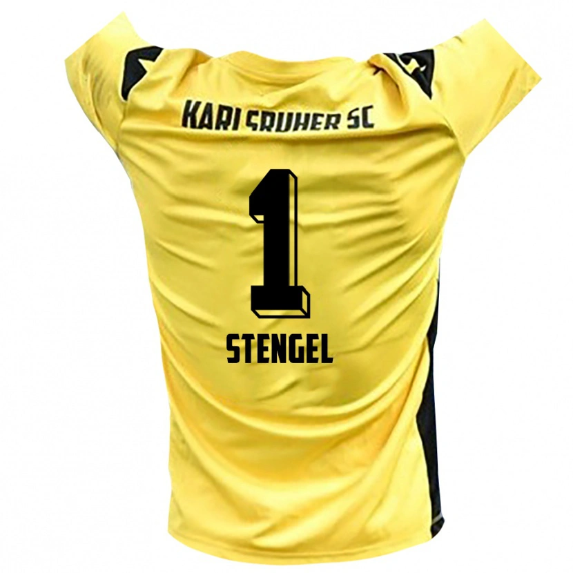 Danxen Niño Camiseta Konstantin Stengel #1 Negro Amarillo Portero Equipación 2025/26 La Camisa México