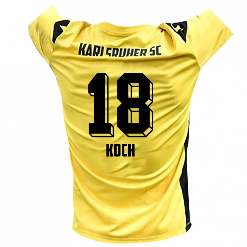 Danxen Niño Camiseta Aki Koch #18 Negro Amarillo Portero Equipación 2025/26 La Camisa México