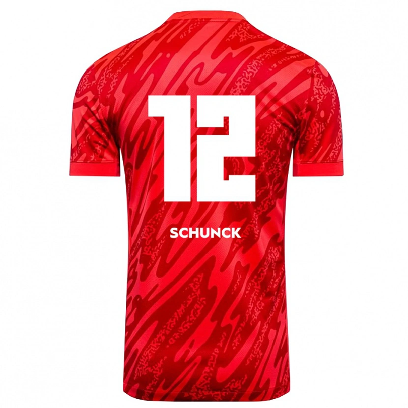 Danxen Niño Camiseta Jan Schunck #12 Blanco Rojo Portero Equipación 2025/26 La Camisa México
