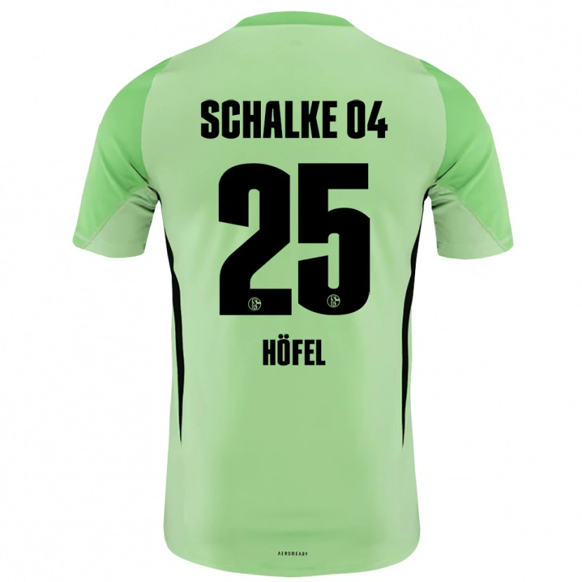 Danxen Niño Camiseta Luca Höfel #25 Negro Verde Claro Portero Equipación 2025/26 La Camisa México