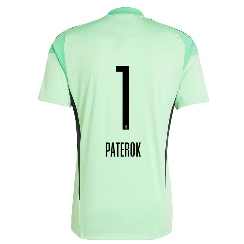Danxen Niño Camiseta Tim Paterok #1 Negro Verde Claro Portero Equipación 2025/26 La Camisa México