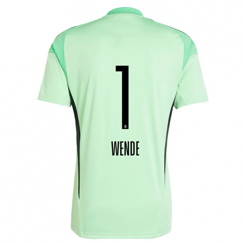 Danxen Niño Camiseta Johanna Wende #1 Negro Verde Claro Portero Equipación 2025/26 La Camisa México