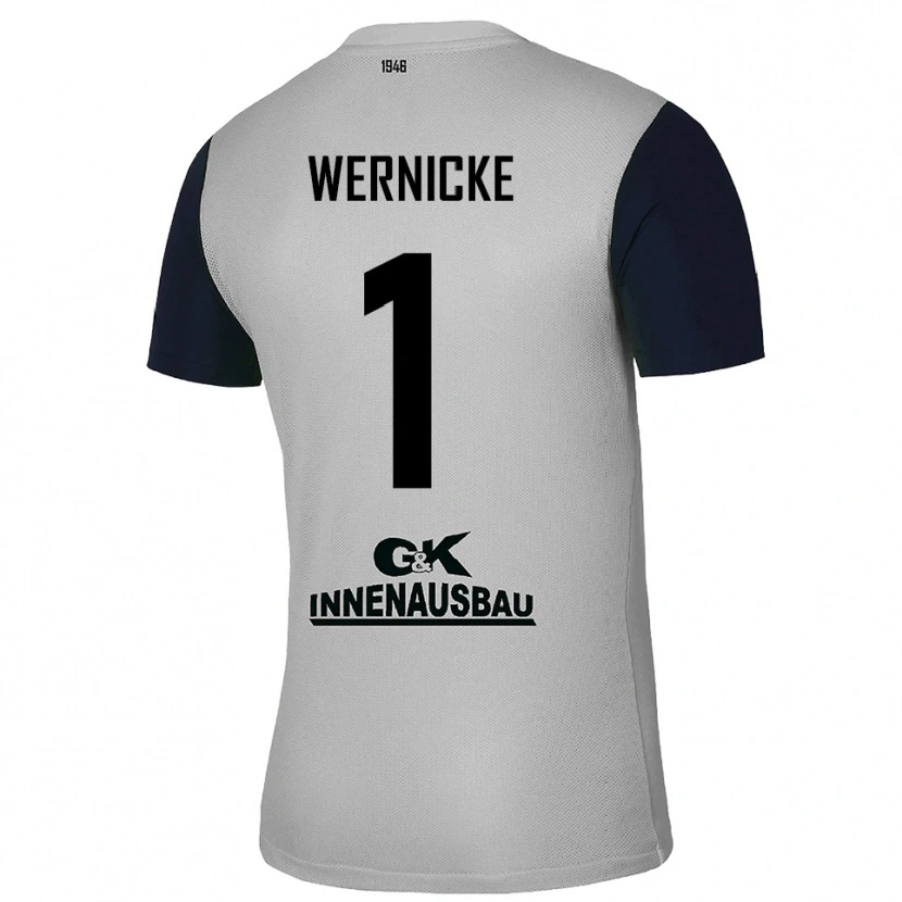 Danxen Niño Camiseta Samuli Wernicke #1 Gris Negro Portero Equipación 2025/26 La Camisa México