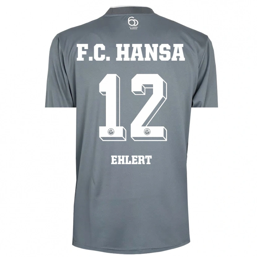 Danxen Niño Camiseta Jonas Ehlert #12 Gris Claro Blanco Portero Equipación 2025/26 La Camisa México
