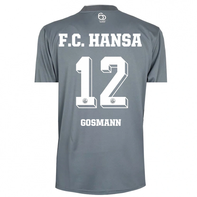 Danxen Niño Camiseta Hermann Gosmann #12 Gris Claro Blanco Portero Equipación 2025/26 La Camisa México