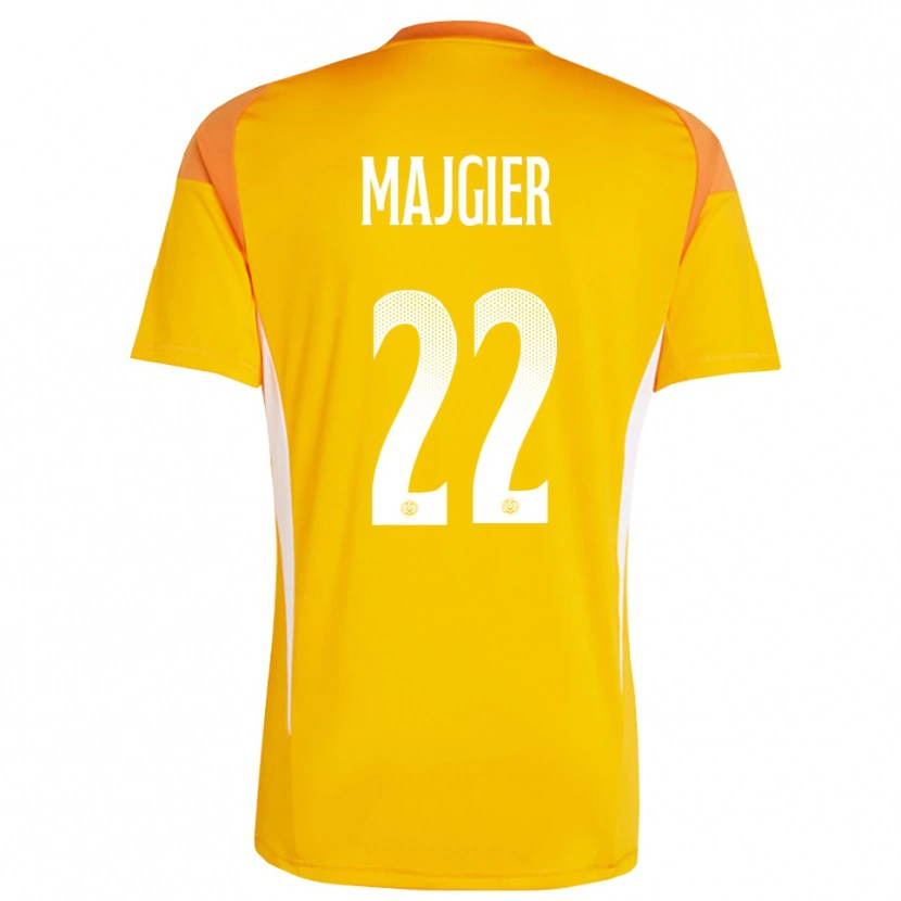 Danxen Niño Camiseta Philipp Majgier #22 Blanco Naranja Portero Equipación 2025/26 La Camisa México
