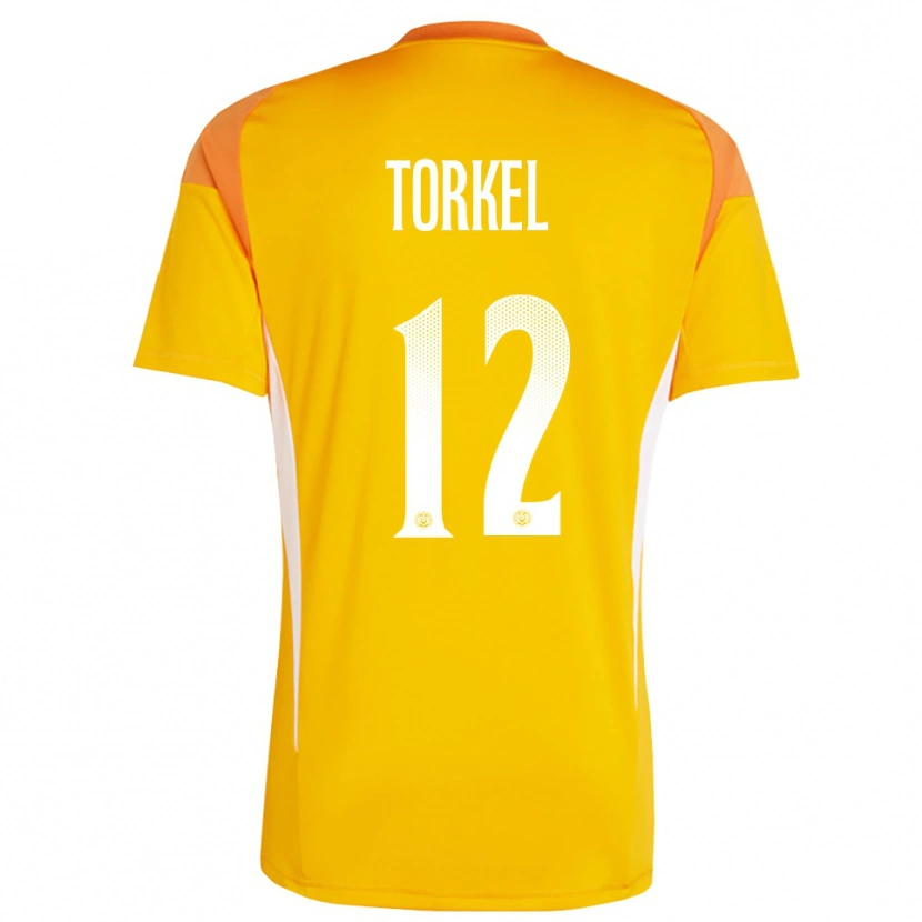 Danxen Niño Camiseta Henri Torkel #12 Blanco Naranja Portero Equipación 2025/26 La Camisa México