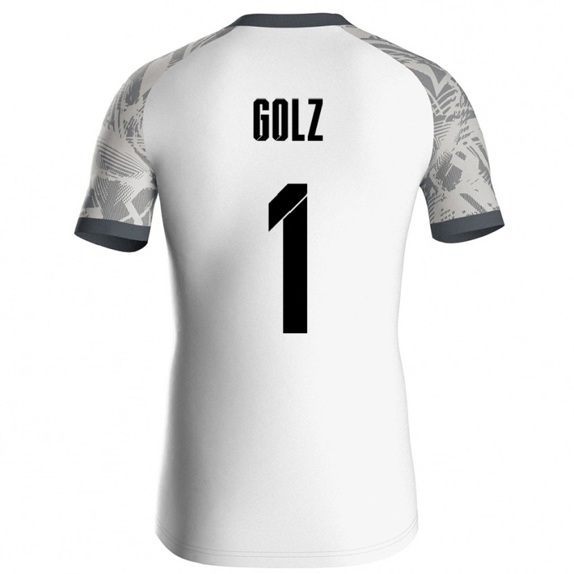 Danxen Niño Camiseta Jakob Golz #1 Blanco Gris Portero Equipación 2025/26 La Camisa México