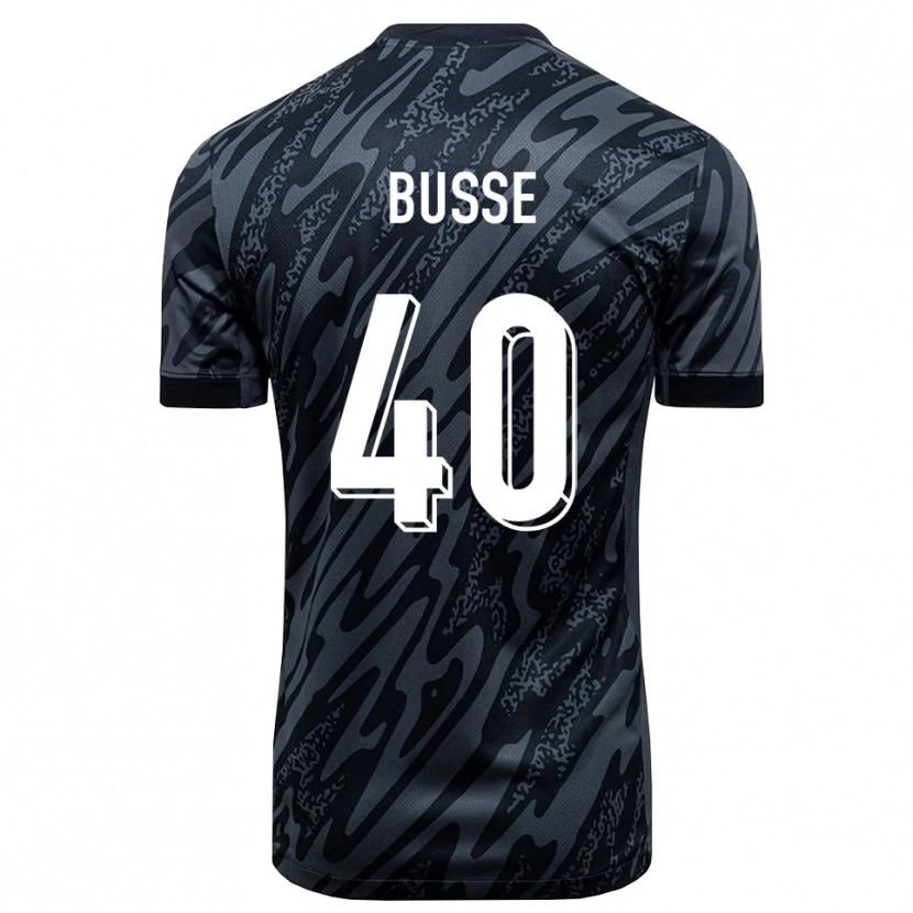 Danxen Niño Camiseta Jonah Busse #40 Negro Gris Portero Equipación 2025/26 La Camisa México