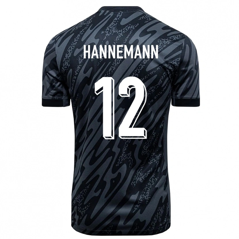 Danxen Niño Camiseta Sören Hannemann #12 Negro Gris Portero Equipación 2025/26 La Camisa México