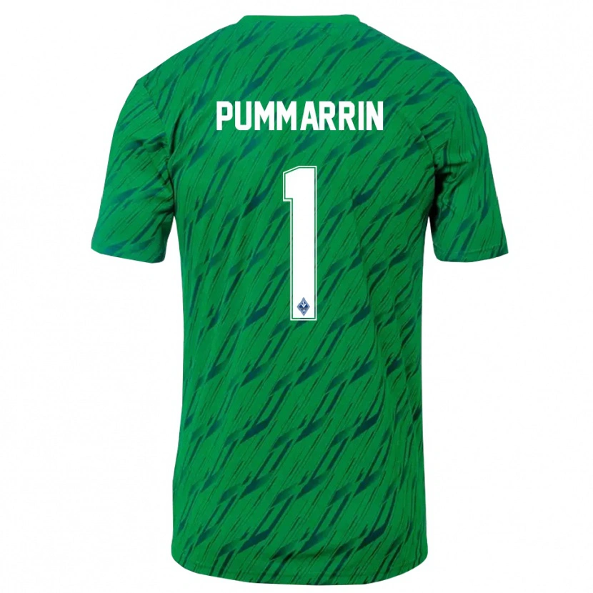 Danxen Niño Camiseta Kritsana Pummarrin #1 Verde Blanco Portero Equipación 2025/26 La Camisa México