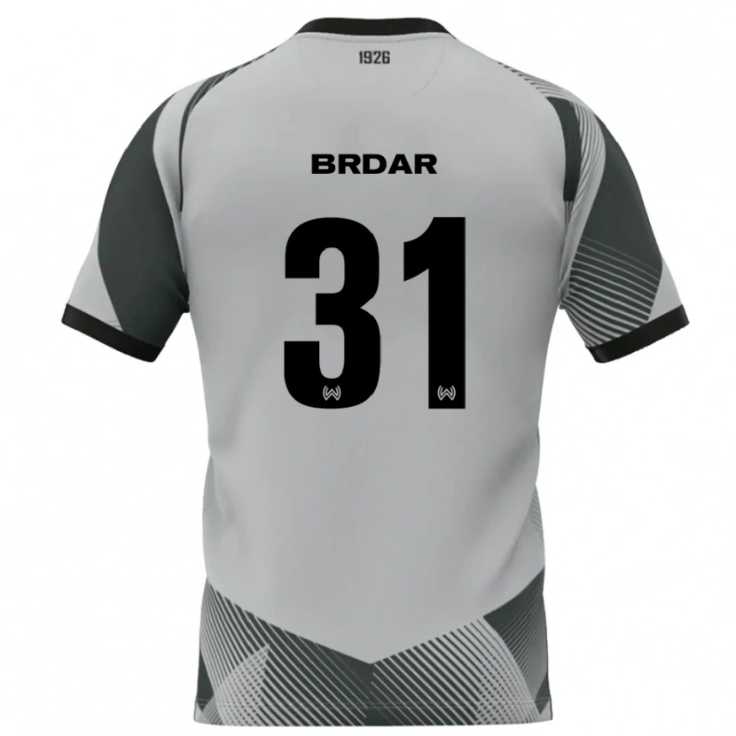 Danxen Niño Camiseta Noah Brdar #31 Blanco Gris Claro Portero Equipación 2025/26 La Camisa México